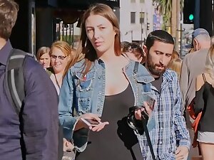 Smug girl knows she got an epic ass