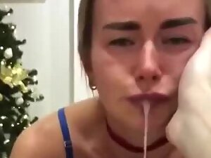 Slutty dick sucking and mouth fucking frenzy