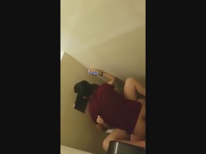 Spying on teen sex in public toilet - Voyeurs HD