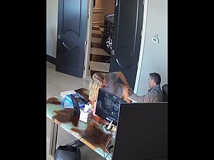 Hidden cam caught old boss fuck a young secretary - Voyeurs HD
