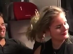 Embarrassing interruption of blowjob on train
