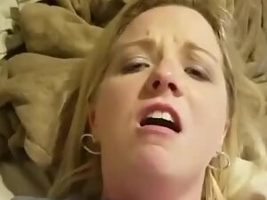 Chubby girl gets a cum facial after best sex in her life