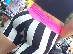 Well trained ass of a bicyclist girl