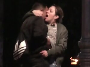 Voyeur caught a couple desperate to have sex