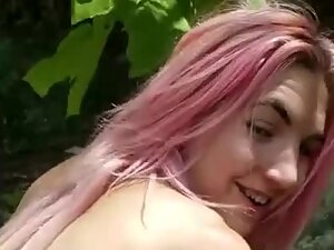 Awesome sex with horny girl out in nature