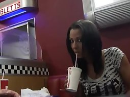 Blowjob in the fast food place