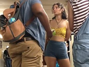 Spicy teen latina chews gum and acts sexy