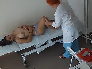 Doctor checks gorgeous busty teen in office