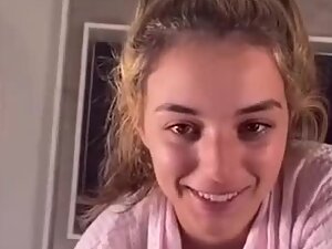 Blonde with gigantic tits gives pussy instead of money
