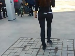 Sexy girl starts with jogging