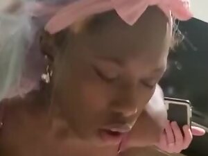 Black girl loves being between two white boys